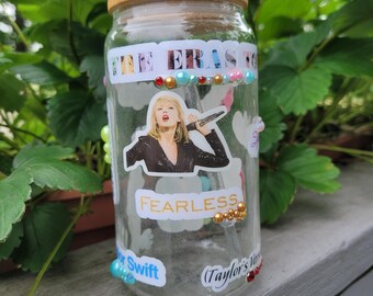 Taylor Eras tour glass Tumbler
