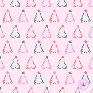 Christmas Tree Seamless Pattern for Fabric or Digital Paper, Christmas Digital Pattern, XMAS Tree Seamless Fabric Pattern Seamless JPEG File