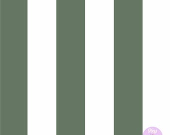 Olive and White LARGE Striped Seamless Repeating Pattern, Olive Stripes, Digital Pattern, 300dpi High Resolution, Green Cabana Stripes