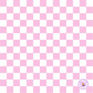May include: A pink and white checkered pattern background with a white circle in the bottom right corner that says "Hey Lillywhite" in black text.