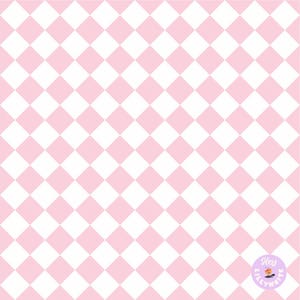 Patrón sin costuras de rombos rosa claro y blanco, patrón repetitivo de cuadros de rombos, archivo JPEG de alta resolución para impresión en tela o papel.