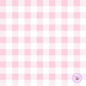 Light Pink, Cotton Candy and White Gingham Seamless Pattern for Fabric Sublimation, Light Pink Gingham 300dpi High Resolution Repeating File