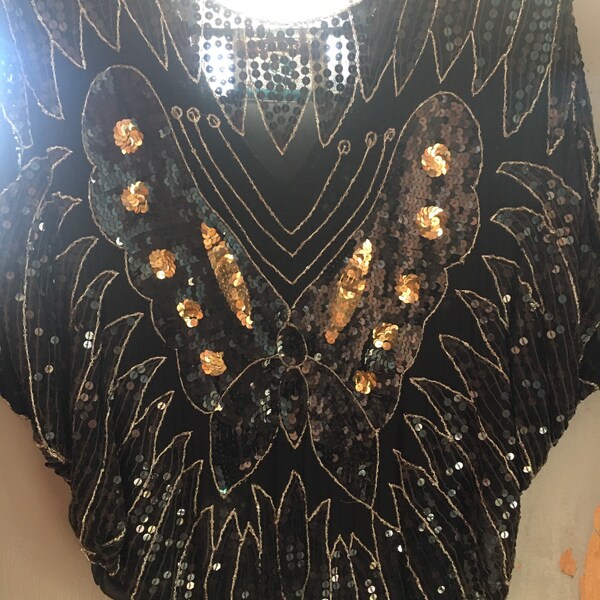 Sequin Butterfly Top - Etsy