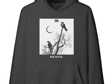 Death Crows Hoodie - Sudadera con capucha forrada de lana unisex