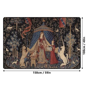 Medieval Unicorn Accent Rug Art Rug Sofa Area Rug - Etsy