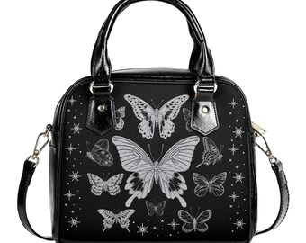 Bolso gótico - Mariposas negras - Bolso brujo - Bolso de hombro
