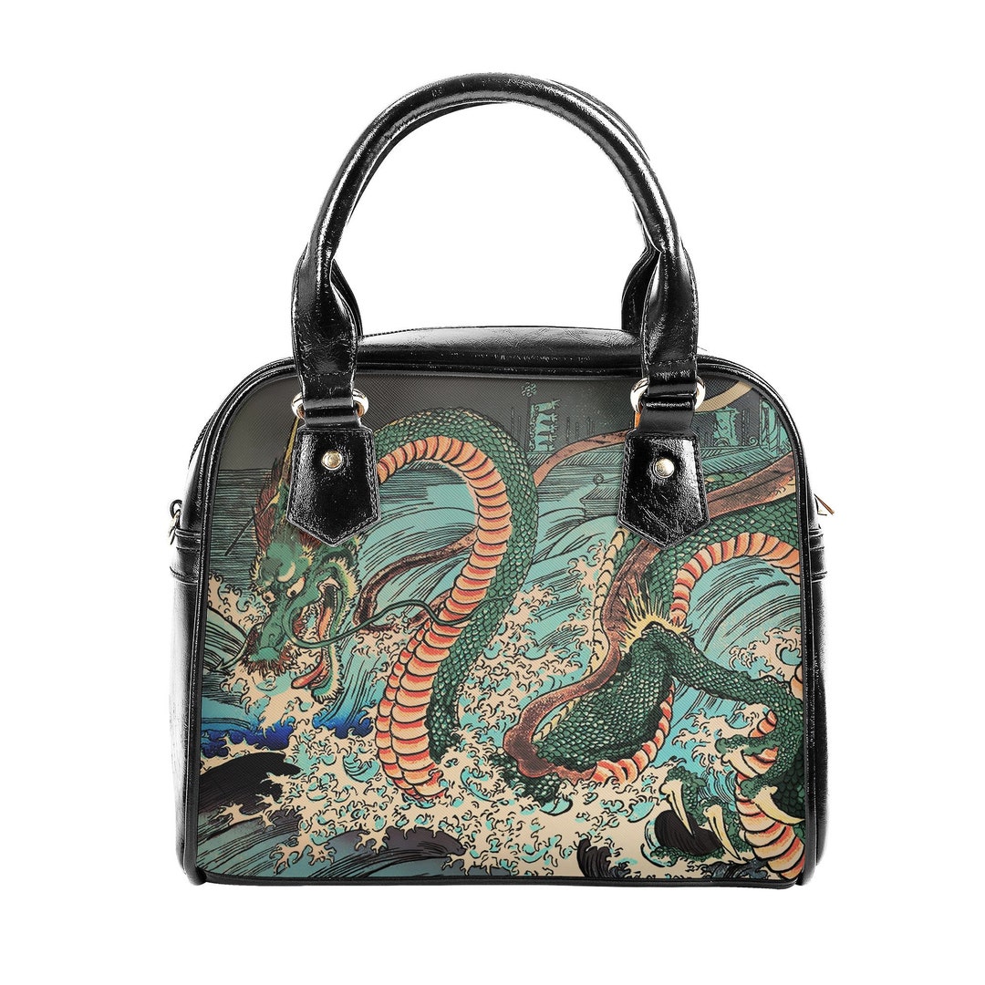 Japanese Dragon Purse Vintage Japan Handbag Art Bag Etsy