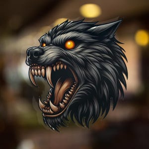 Fenrir Outdoor Sticker, Norse Wolves, Viking Wolf Die-Cut Vinyl Decal, Fun Gift Idea, Window Car Laptop, Water Bottle Sticker