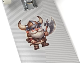Süßer Wikinger Krieger Kiss-Cut Aufkleber Skandinavisch Schwedisch Norwegisch Vikinger Vinyl Sticker Skandinavisches Dekor