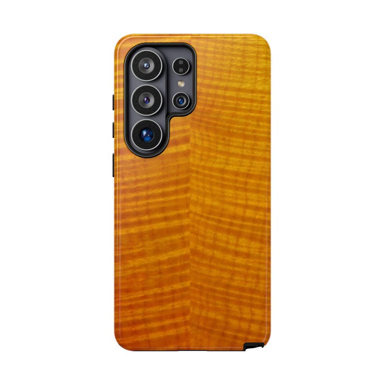 RELIC Series Tiger Flamed Maple Wood Guitar Finish Phone Case - FAUX Wood Sunburst Protective Tough Case Gibson, Suhr, Strat image 15