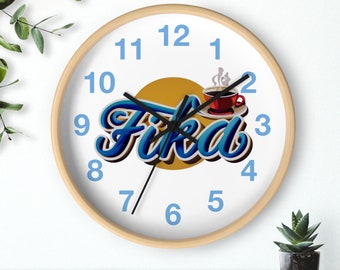 Fika Wall Clock Scandinavian Fika Time!