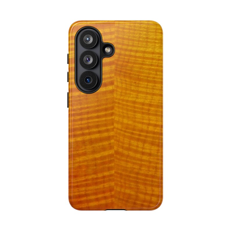 RELIC Series Tiger Flamed Maple Wood Guitar Finish Phone Case - FAUX Wood Sunburst Protective Tough Case Gibson, Suhr, Strat image 11