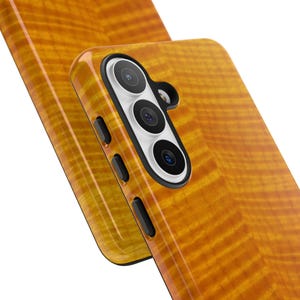 RELIC Series Tiger Flamed Maple Wood Guitar Finish Phone Case - FAUX Wood Sunburst Protective Tough Case Gibson, Suhr, Strat image 14