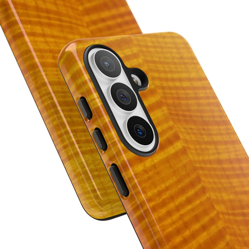 RELIC Series Tiger Flamed Maple Wood Guitar Finish Phone Case - FAUX Wood Sunburst Protective Tough Case Gibson, Suhr, Strat image 14
