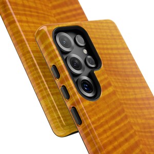 RELIC Series Tiger Flamed Maple Wood Guitar Finish Phone Case - FAUX Wood Sunburst Protective Tough Case Gibson, Suhr, Strat image 6