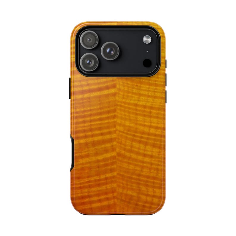 RELIC Series Tiger Flamed Maple Wood Guitar Finish Phone Case - FAUX Wood Sunburst Protective Tough Case Gibson, Suhr, Strat image 5