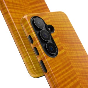RELIC Series Tiger Flamed Maple Wood Guitar Finish Phone Case - FAUX Wood Sunburst Protective Tough Case Gibson, Suhr, Strat image 12