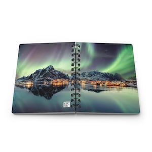 Fiords of Norway Spiral Bound Journal BLANK Notebook Norwegian Interest Lined Scandinavian Norwegian Travel Vacation