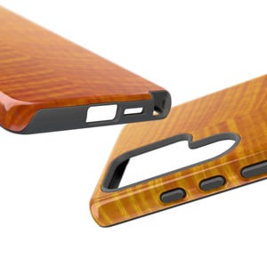 RELIC Series Tiger Flamed Maple Wood Guitar Finish Phone Case - FAUX Wood Sunburst Protective Tough Case Gibson, Suhr, Strat image 7