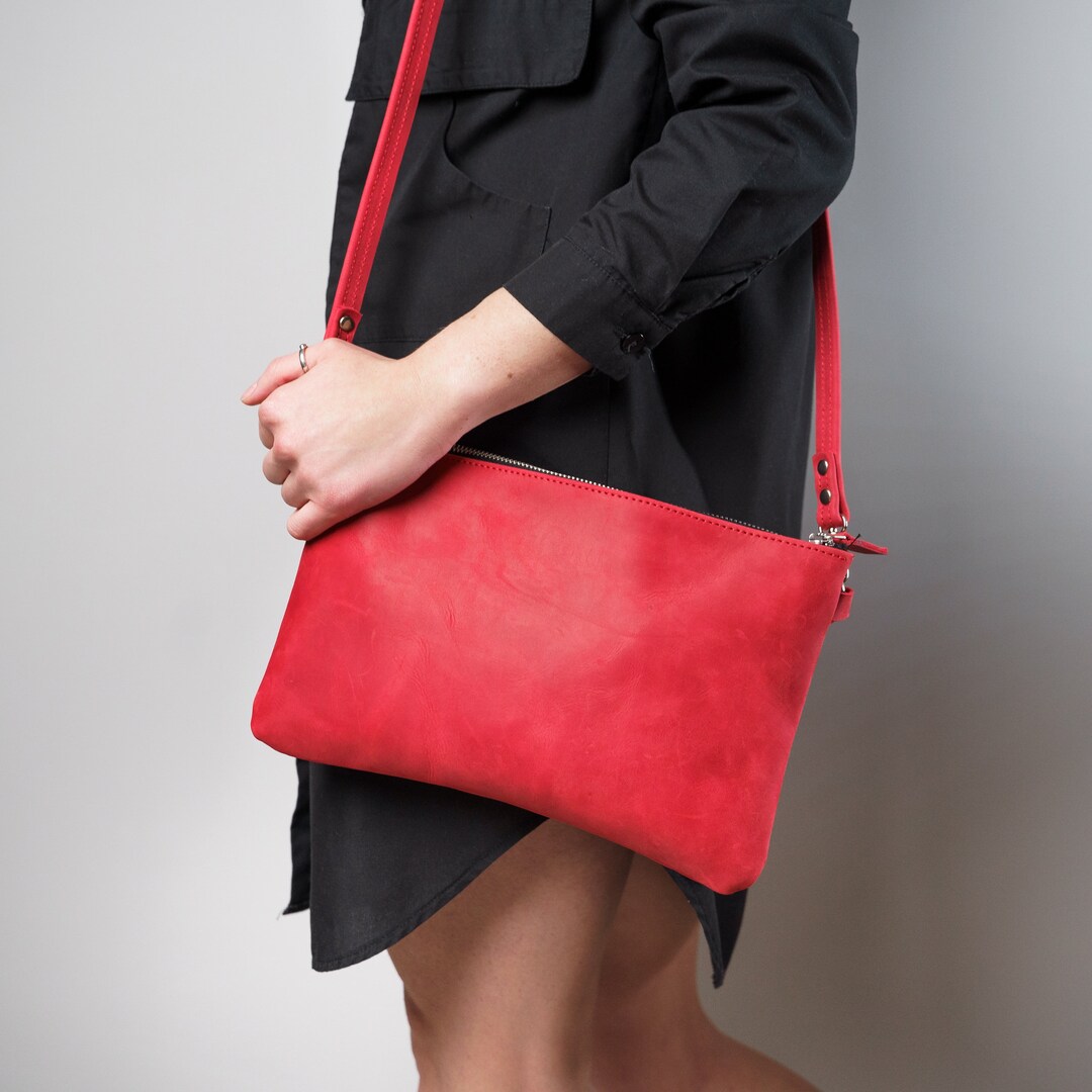 Personalized Leather Crossbody Purse, Monogrammed Crossbody Purse