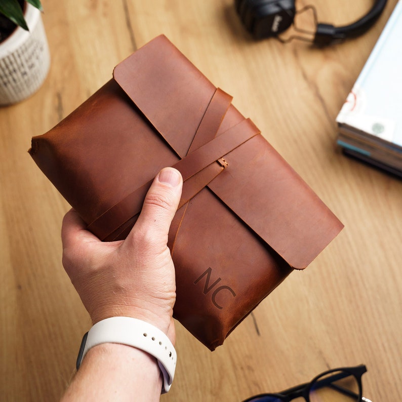 Leather Book Sleevebook Cover Bagbig Book Coversmall Book Etsy