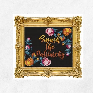 Smash the Patriarchy - Cross Stitch Pattern
