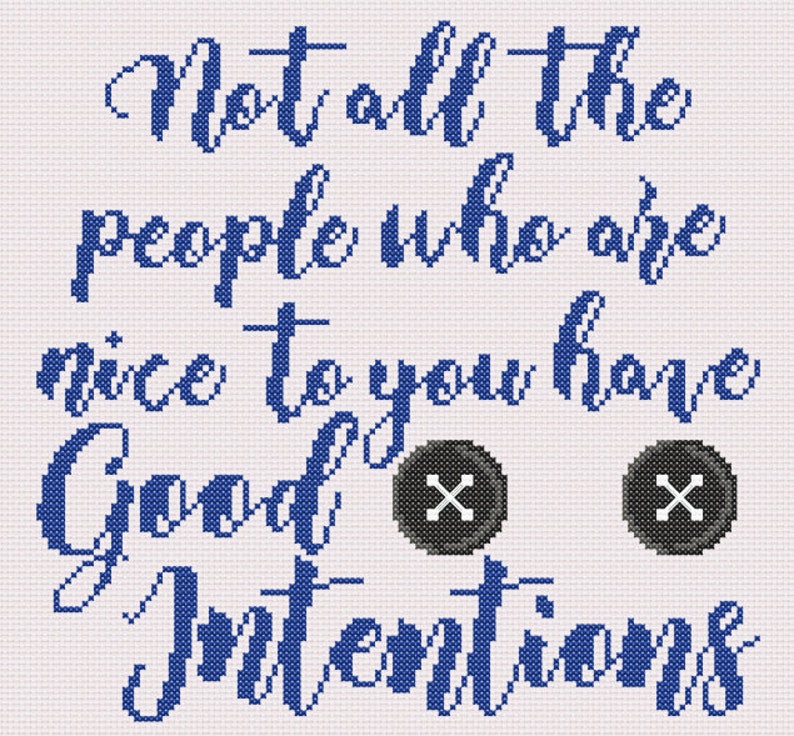 Coraline Good Intentions Cross Stitch Pattern Etsy