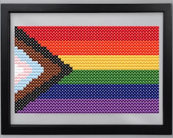 Pride Flags (Classic/Progress/Bisexual/Transgender/Lesbian)- Cross Stitch Pattern