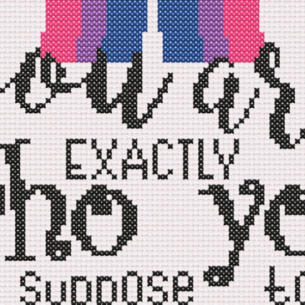 Bisexual Pride Rainbow - Cross Stitch Pattern