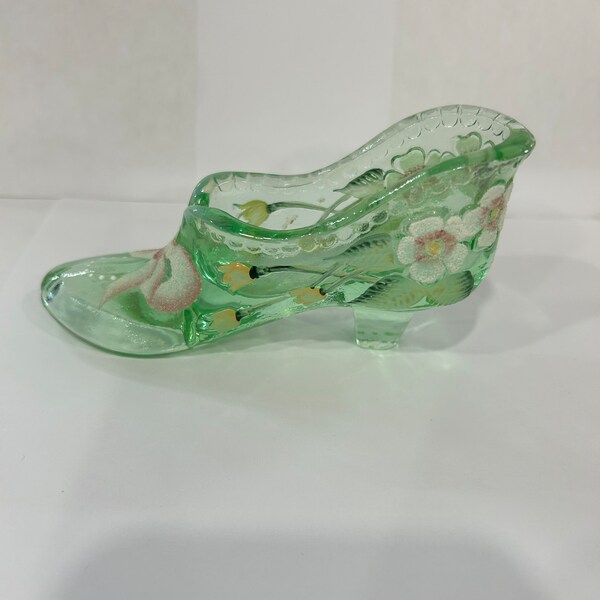 Fenton Glass Shoe Etsy
