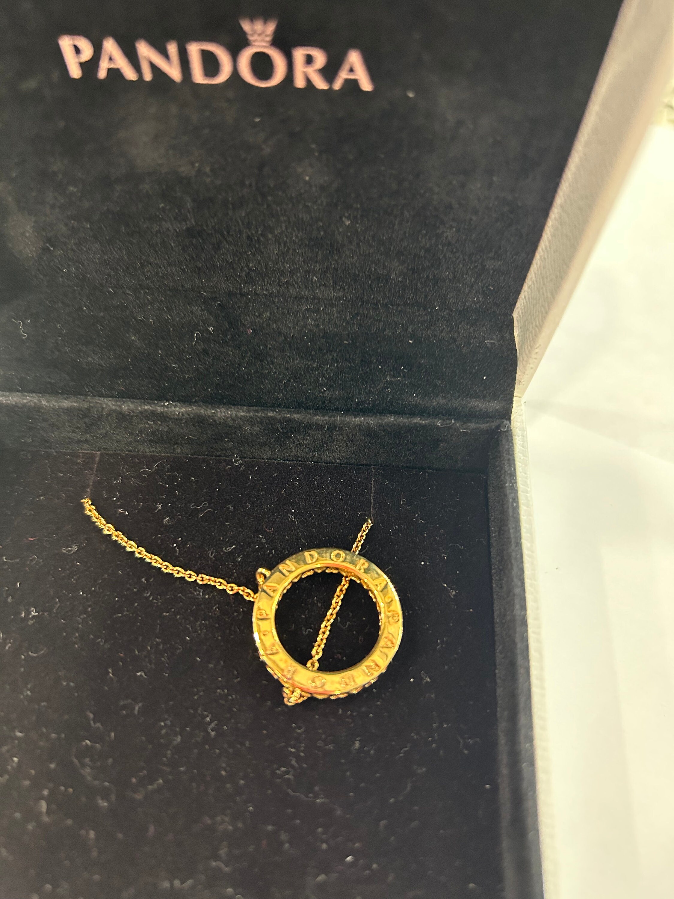 Vintage Sterling Silver Pandora Circle of Sparkle Necklace Etsy