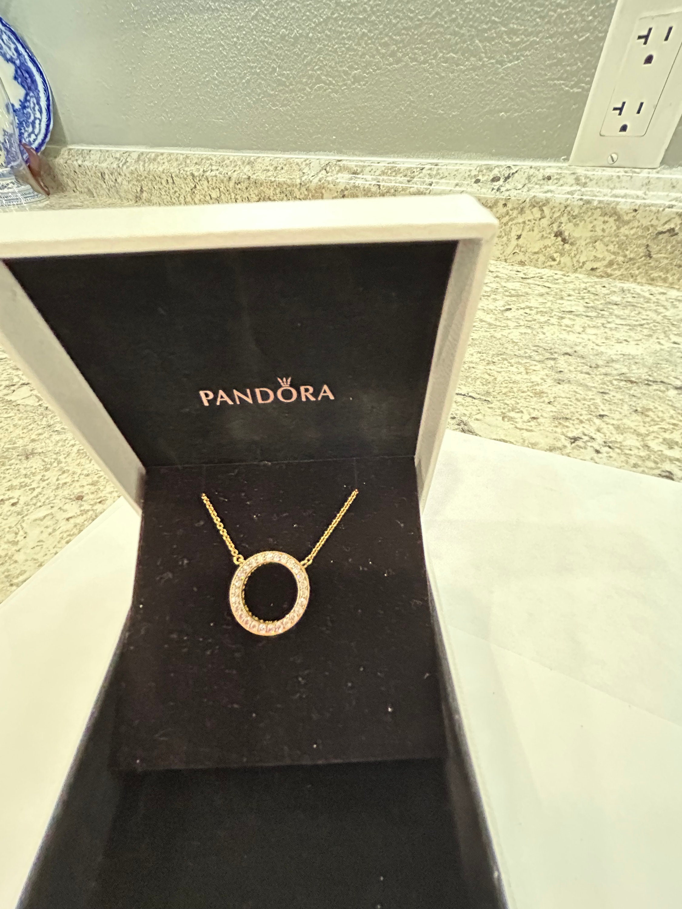 Vintage Sterling Silver Pandora Circle of Sparkle Necklace Etsy