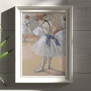 Dancer by Edgar Degas, Cross Stitch Pattern, Famous Painting, Impressionist, Ballerina, Ballet