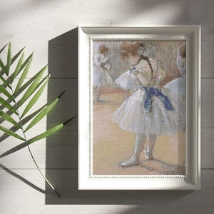 Dancer by Edgar Degas, Cross Stitch Pattern, Famous Painting, Impressionist, Ballerina, Ballet