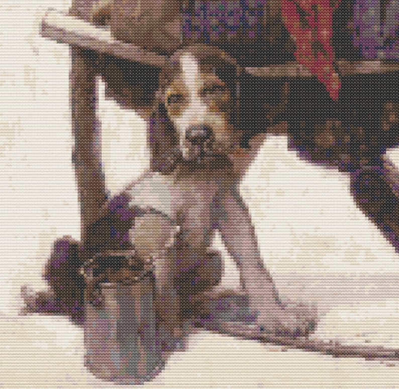 Sunset by Norman Rockwell, Cross Stitch Pattern, Famous Painting