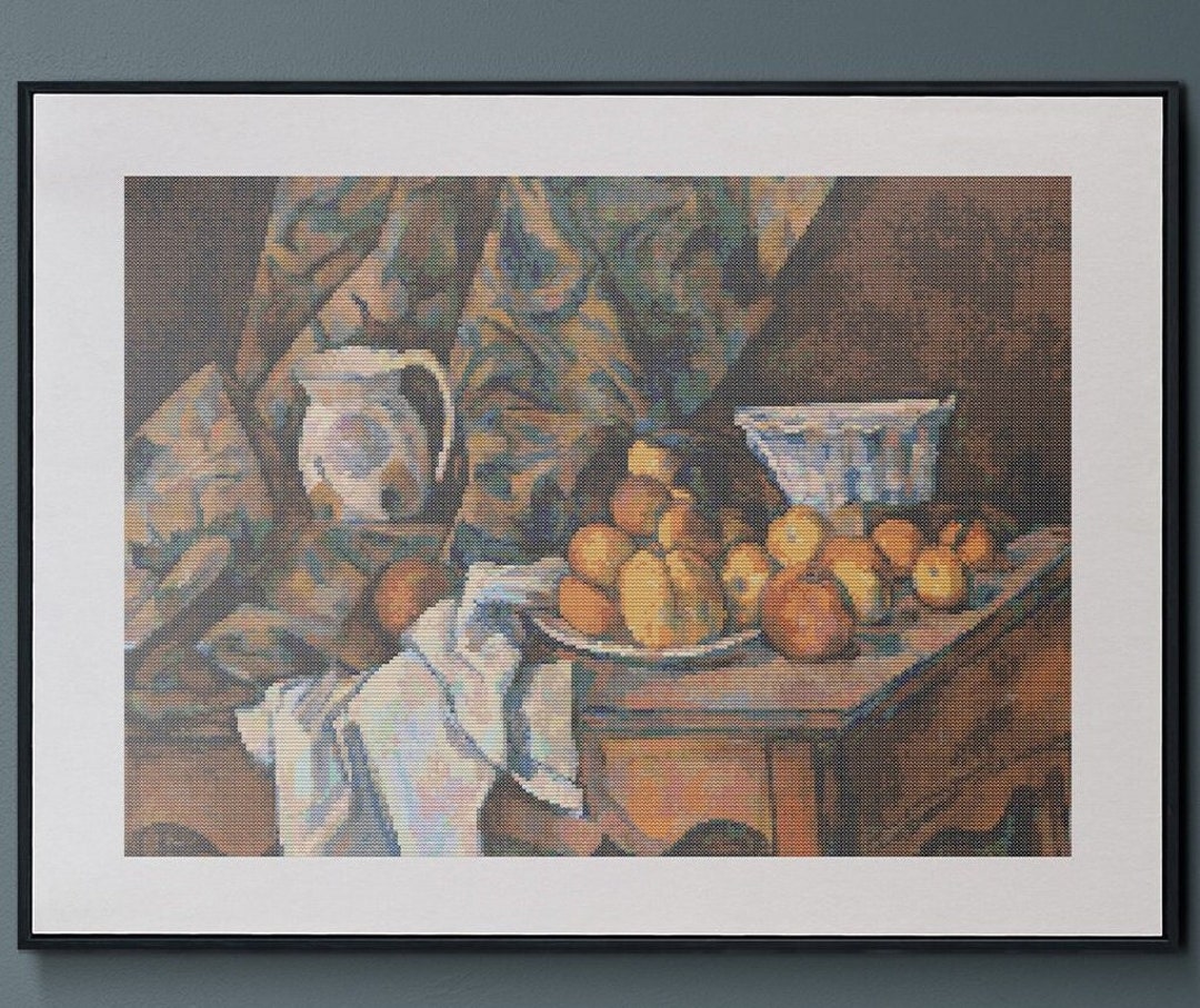 Still Life With Apples and Peaches by Paul Cezanne, Cross Stitch ...