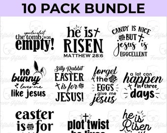 Christian Easter Vol. 2 SVG Bundle, Easter SVG, Christian Svg, Bunny Svg, Religious Easter SVG Bundle