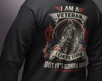 I Can Fix Stupid Veteran Design (PNG SVG PSD) - Digital File