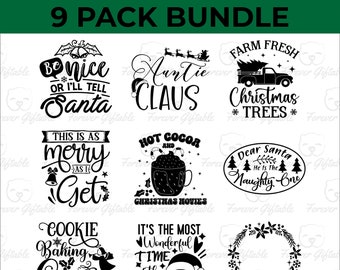 Christmas SVG Design Bundle: Holiday Cut Files (Digital Download)