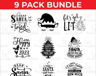 Christmas SVG Design Bundle: Holiday Cut Files (Digital Download)