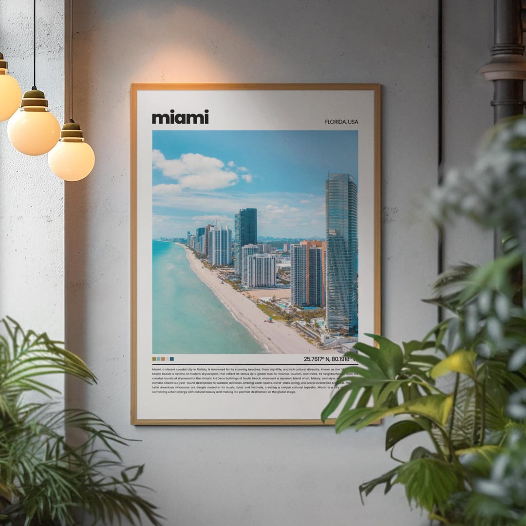 Poster Premium di Miami Italia