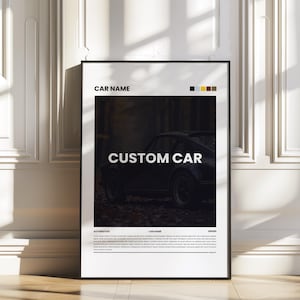 Cartaz Premium de Carro Personalizado