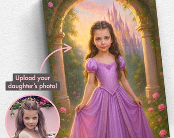 The Pink Princess's Tower Retreat - Personalized Canvas