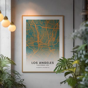 Los Angeles Map Outline Premium Poster