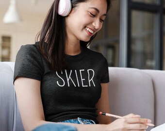 Skier T-Shirt: Unisex Winter Sport Tee