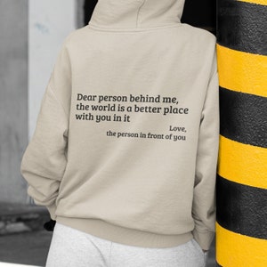 Dear Person Behind Me Premium Hoodie, Aesthetic Hoodie, Person Behind Me Hoodie, Aesthetic Be Kind Hoodie, Mental Health