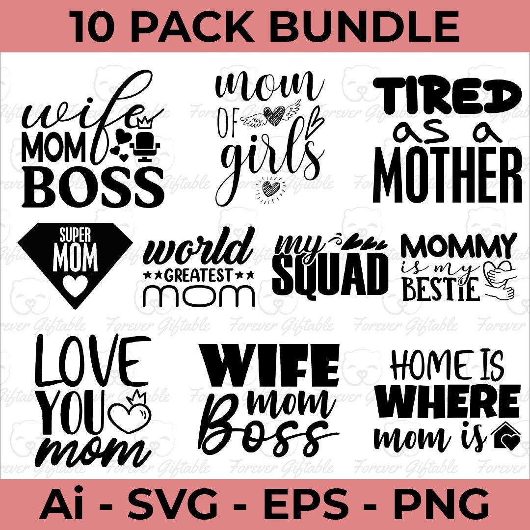Mom SVG Bundle: Mother's Day Quotes (digital Download) - Etsy