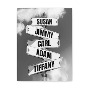 Personalized Family Names Vintage Street Sign Art (Digital File)