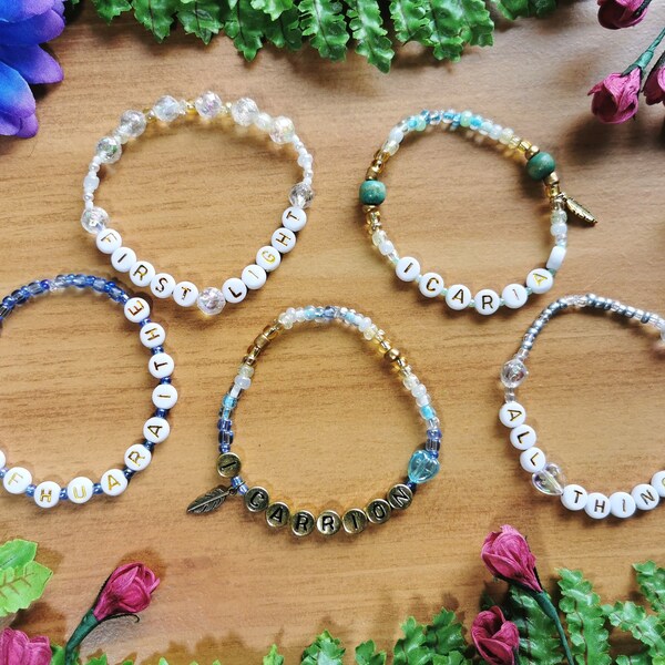 Hozier Music Inspired Handmade Beaded Friendship Bracelets - Unreal Unearth Album - Lyric Jewelry for Trading at Concerts & Music Festivals