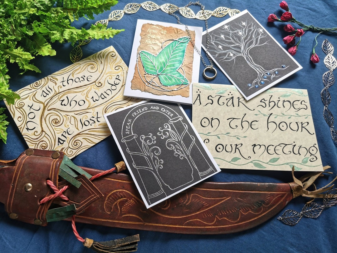 Handmade Lord of the Rings Cards Blank LOTR Greeting for Birthday ...